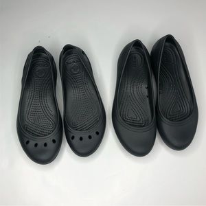 Crocs Flat Bundle | Black. Size 10.